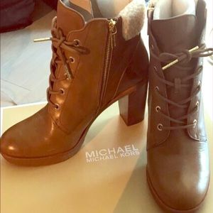 COPY - Brand new caramel colored lace up MK bootie